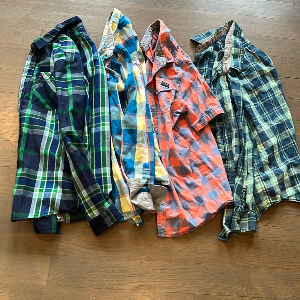 Four Designer 14-16 Boy Shirts (Barely Used or Not Used)